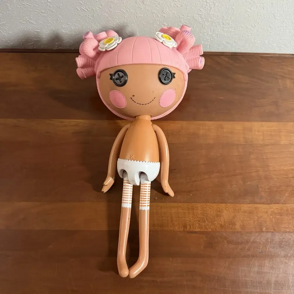 Lalaloopsy Blossom Flowerpot 12” Doll No Clothes Pink Pigtails Flower 2009 Toy
